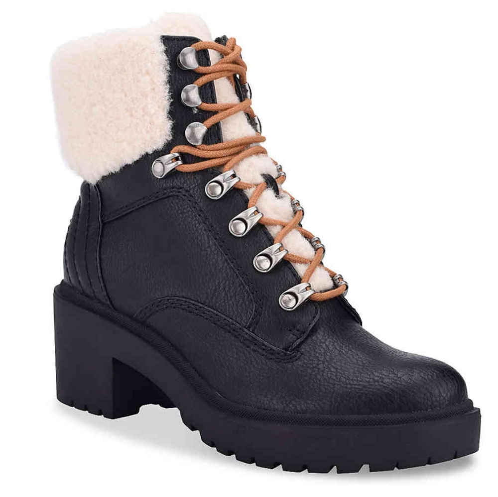 Combat faux shearing boot